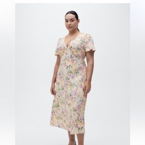 Mango Floral Linen Blend Dress